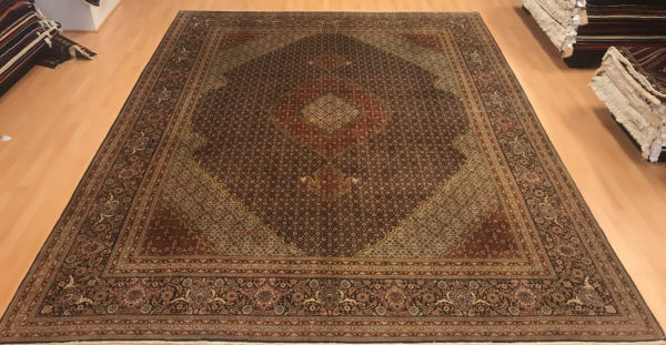 Persisk Tæbriz tæppe ægte tæppe 4 x 3 meter